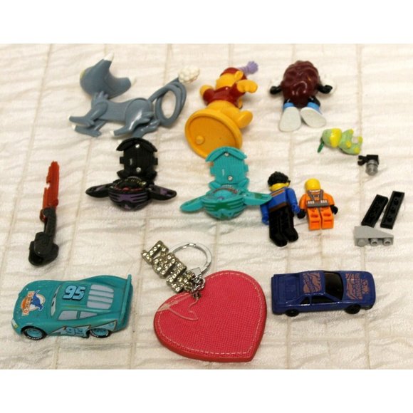 Miscellaneous Bag of Toys -12 Pooh Bear Lightning McQueen Light Saber Mr Raisin - Picture 11 of 12